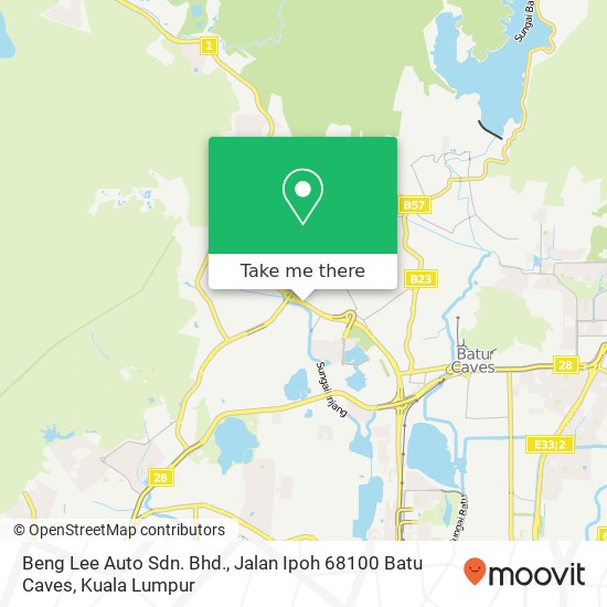 Peta Beng Lee Auto Sdn. Bhd., Jalan Ipoh 68100 Batu Caves