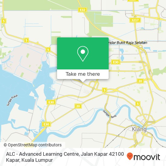 Peta ALC - Advanced Learning Centre, Jalan Kapar 42100 Kapar