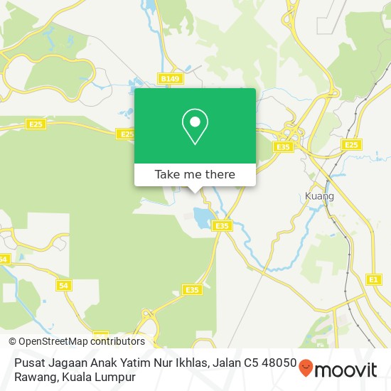 Pusat Jagaan Anak Yatim Nur Ikhlas, Jalan C5 48050 Rawang map