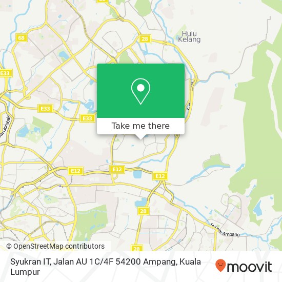 Syukran IT, Jalan AU 1C / 4F 54200 Ampang map