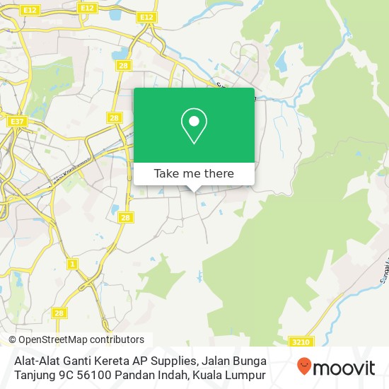 Alat-Alat Ganti Kereta AP Supplies, Jalan Bunga Tanjung 9C 56100 Pandan Indah map