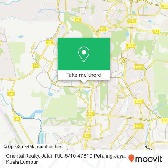 Oriental Realty, Jalan PJU 5 / 10 47810 Petaling Jaya map