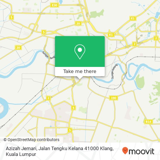 Peta Azizah Jemari, Jalan Tengku Kelana 41000 Klang
