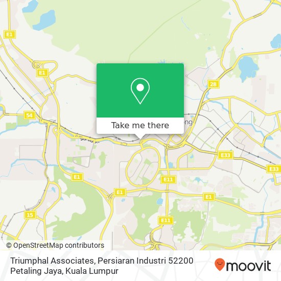 Triumphal Associates, Persiaran Industri 52200 Petaling Jaya map