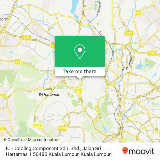 Peta ICE Cooling Component Sdn. Bhd., Jalan Sri Hartamas 1 50480 Kuala Lumpur