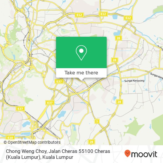 Peta Chong Weng Choy, Jalan Cheras 55100 Cheras (Kuala Lumpur)