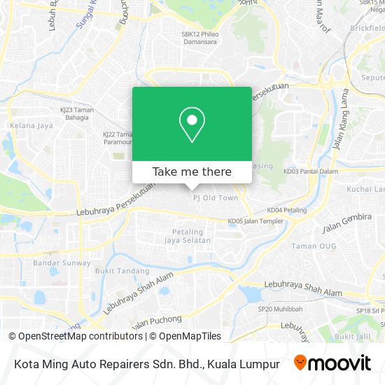 Peta Kota Ming Auto Repairers Sdn. Bhd.