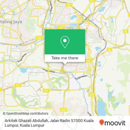 Arkitek Ghazali Abdullah, Jalan Radin 57000 Kuala Lumpur map