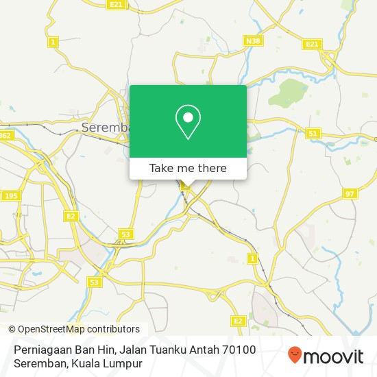 Perniagaan Ban Hin, Jalan Tuanku Antah 70100 Seremban map