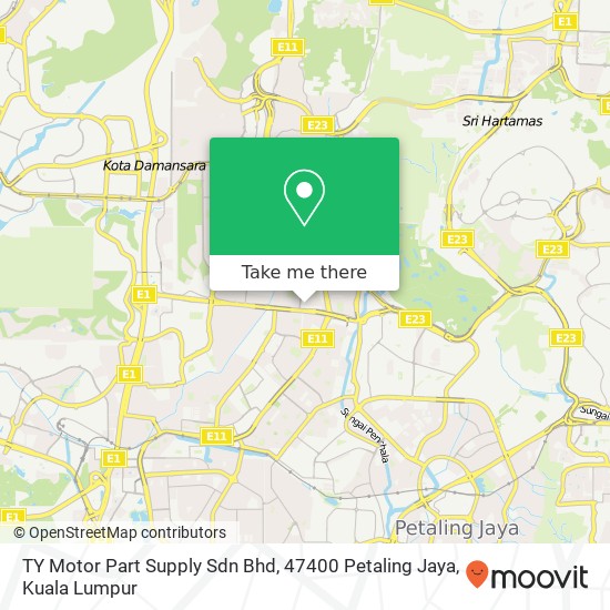 TY Motor Part Supply Sdn Bhd, 47400 Petaling Jaya map