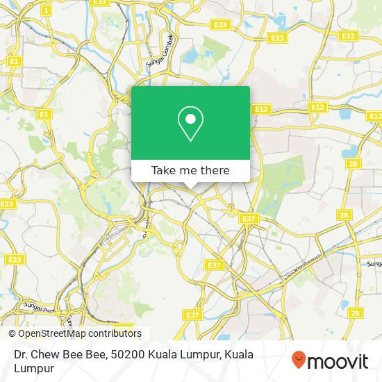 Peta Dr. Chew Bee Bee, 50200 Kuala Lumpur