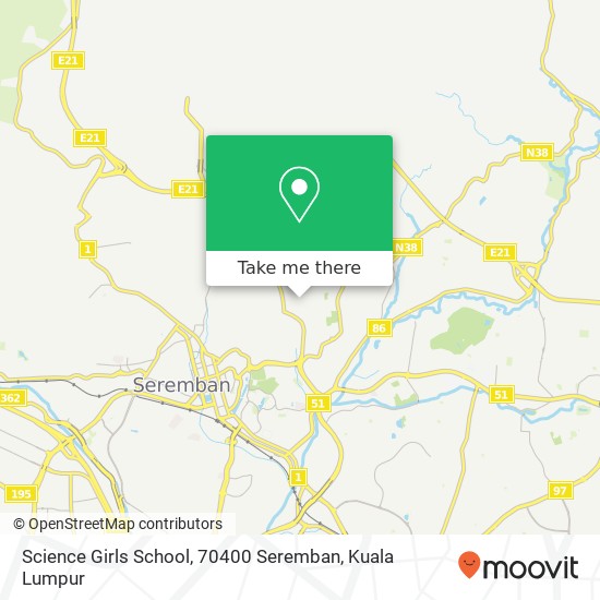 Science Girls School, 70400 Seremban map