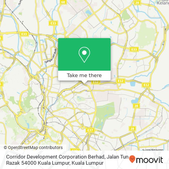 Corridor Development Corporation Berhad, Jalan Tun Razak 54000 Kuala Lumpur map