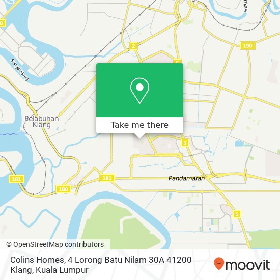 Colins Homes, 4 Lorong Batu Nilam 30A 41200 Klang map