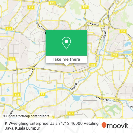 K Wweighing Enterprise, Jalan 1 / 12 46000 Petaling Jaya map