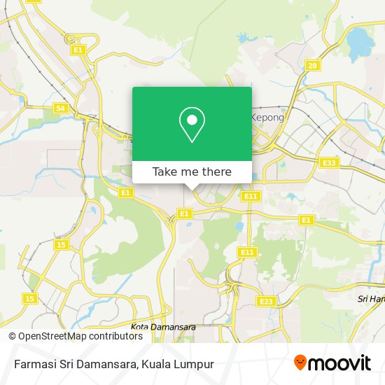 Peta Farmasi Sri Damansara