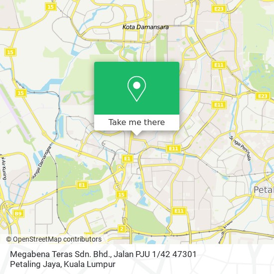 Megabena Teras Sdn. Bhd., Jalan PJU 1 / 42 47301 Petaling Jaya map