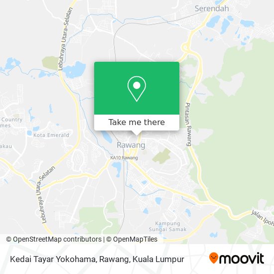 Peta Kedai Tayar Yokohama, Rawang