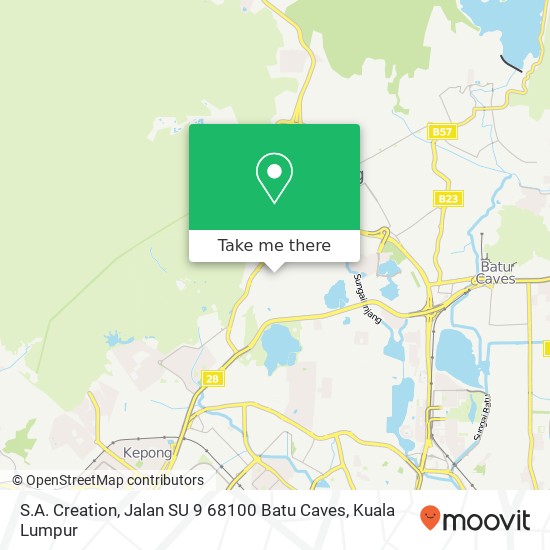 S.A. Creation, Jalan SU 9 68100 Batu Caves map