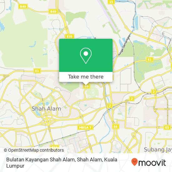 Bulatan Kayangan Shah Alam, Shah Alam map