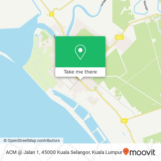 Peta ACM @ Jalan 1, 45000 Kuala Selangor