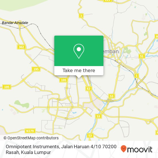 Peta Omnipotent Instruments, Jalan Haruan 4 / 10 70200 Rasah