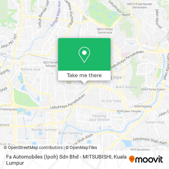 Fa Automobiles (Ipoh) Sdn Bhd - MITSUBISHI map