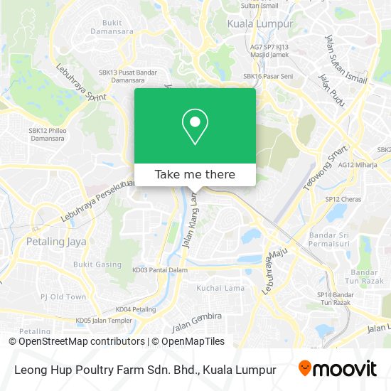 Peta Leong Hup Poultry Farm Sdn. Bhd.