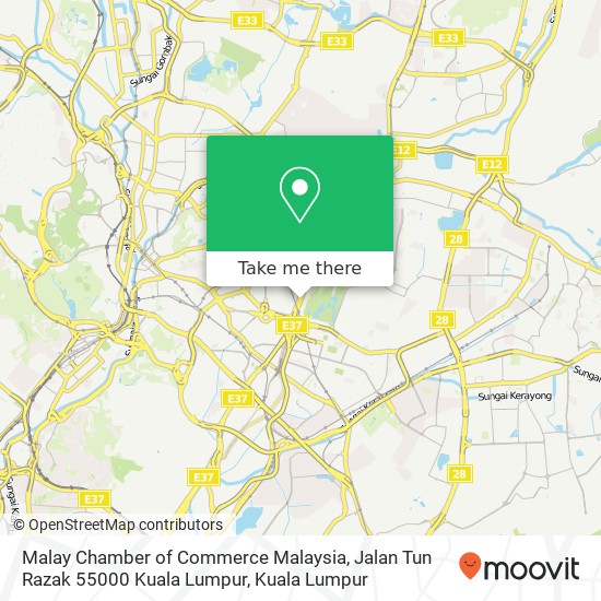 Malay Chamber of Commerce Malaysia, Jalan Tun Razak 55000 Kuala Lumpur map