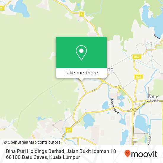 Bina Puri Holdings Berhad, Jalan Bukit Idaman 18 68100 Batu Caves map