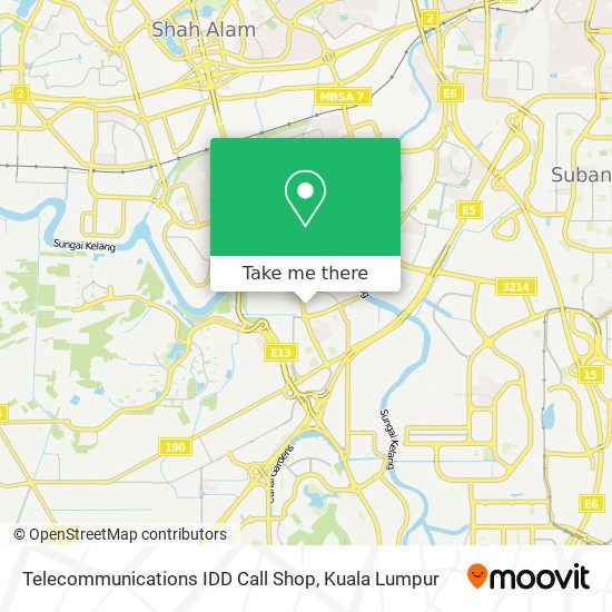 Telecommunications IDD Call Shop map