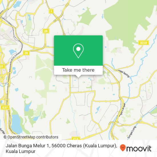 Jalan Bunga Melur 1, 56000 Cheras (Kuala Lumpur) map