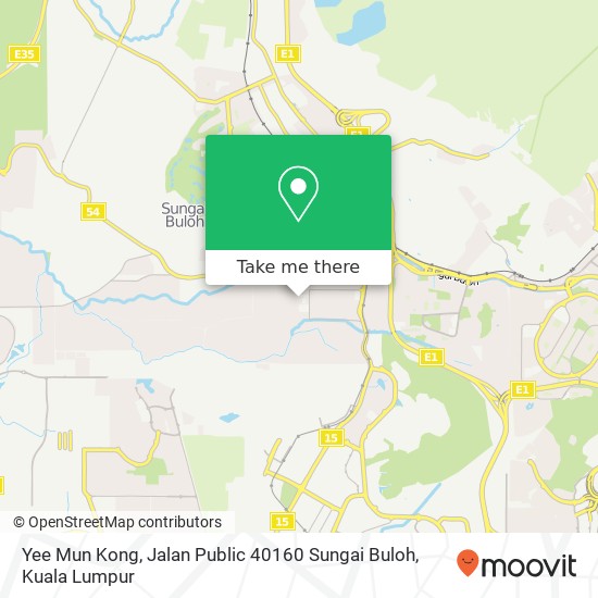 Peta Yee Mun Kong, Jalan Public 40160 Sungai Buloh