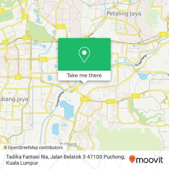 Tadika Fantasi Ria, Jalan Belatok 3 47100 Puchong map