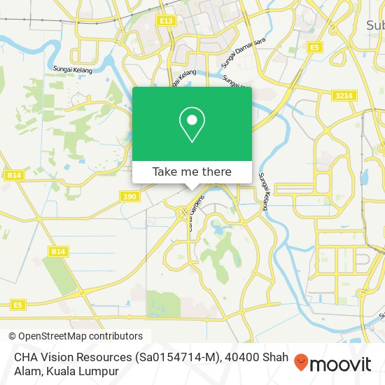 CHA Vision Resources (Sa0154714-M), 40400 Shah Alam map