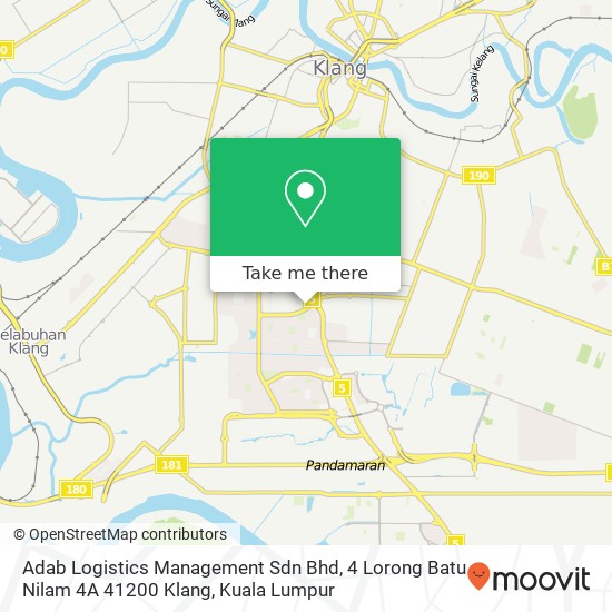 Adab Logistics Management Sdn Bhd, 4 Lorong Batu Nilam 4A 41200 Klang map