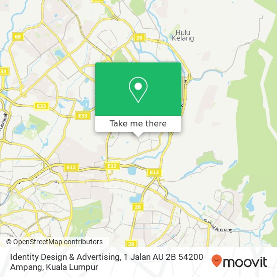 Identity Design & Advertising, 1 Jalan AU 2B 54200 Ampang map