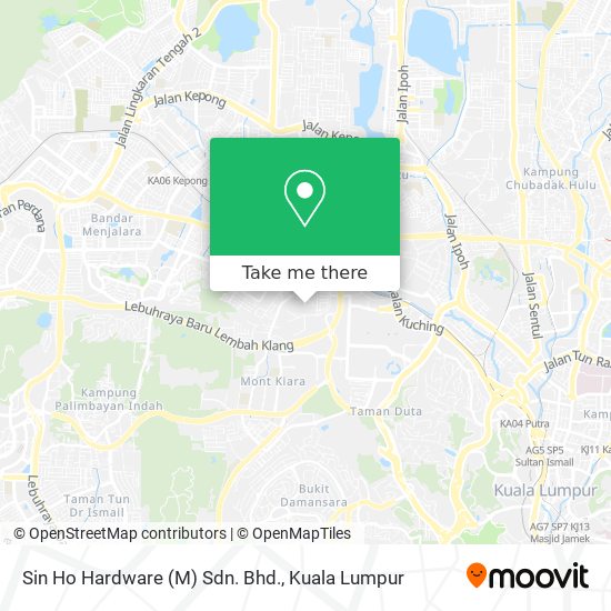 Sin Ho Hardware (M) Sdn. Bhd. map