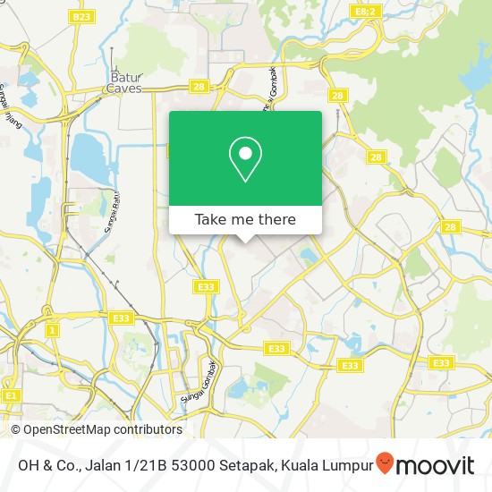 Peta OH & Co., Jalan 1 / 21B 53000 Setapak