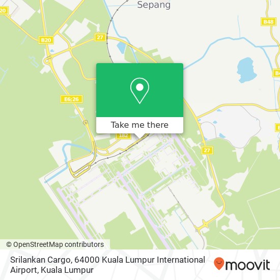 Peta Srilankan Cargo, 64000 Kuala Lumpur International Airport