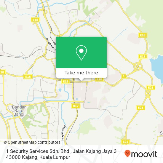 1 Security Services Sdn. Bhd., Jalan Kajang Jaya 3 43000 Kajang map
