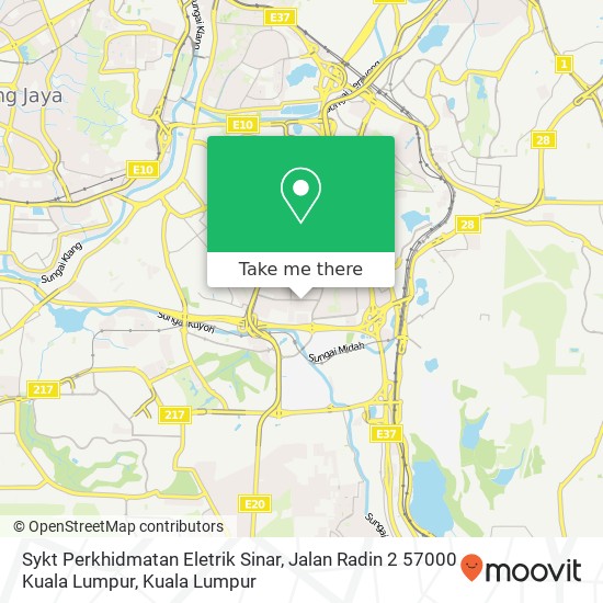 Sykt Perkhidmatan Eletrik Sinar, Jalan Radin 2 57000 Kuala Lumpur map