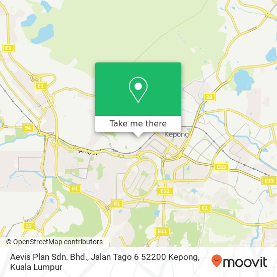 Peta Aevis Plan Sdn. Bhd., Jalan Tago 6 52200 Kepong