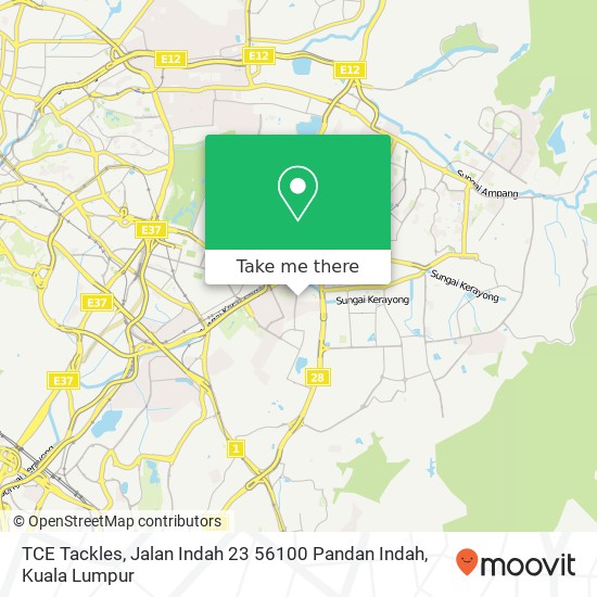 Peta TCE Tackles, Jalan Indah 23 56100 Pandan Indah