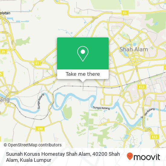 Suunah Koruss Homestay Shah Alam, 40200 Shah Alam map