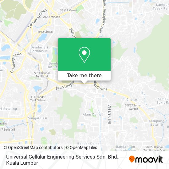 Universal Cellular Engineering Services Sdn. Bhd. map