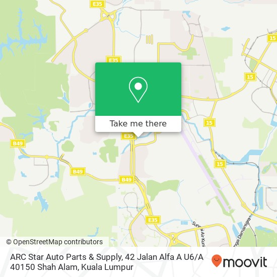 ARC Star Auto Parts & Supply, 42 Jalan Alfa A U6 / A 40150 Shah Alam map