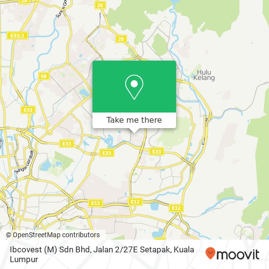 Ibcovest (M) Sdn Bhd, Jalan 2 / 27E Setapak map