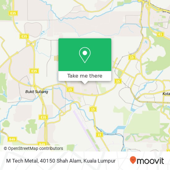 M Tech Metal, 40150 Shah Alam map