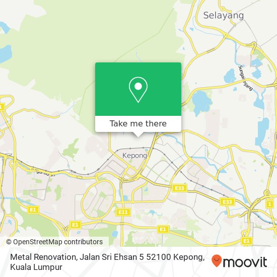 Metal Renovation, Jalan Sri Ehsan 5 52100 Kepong map